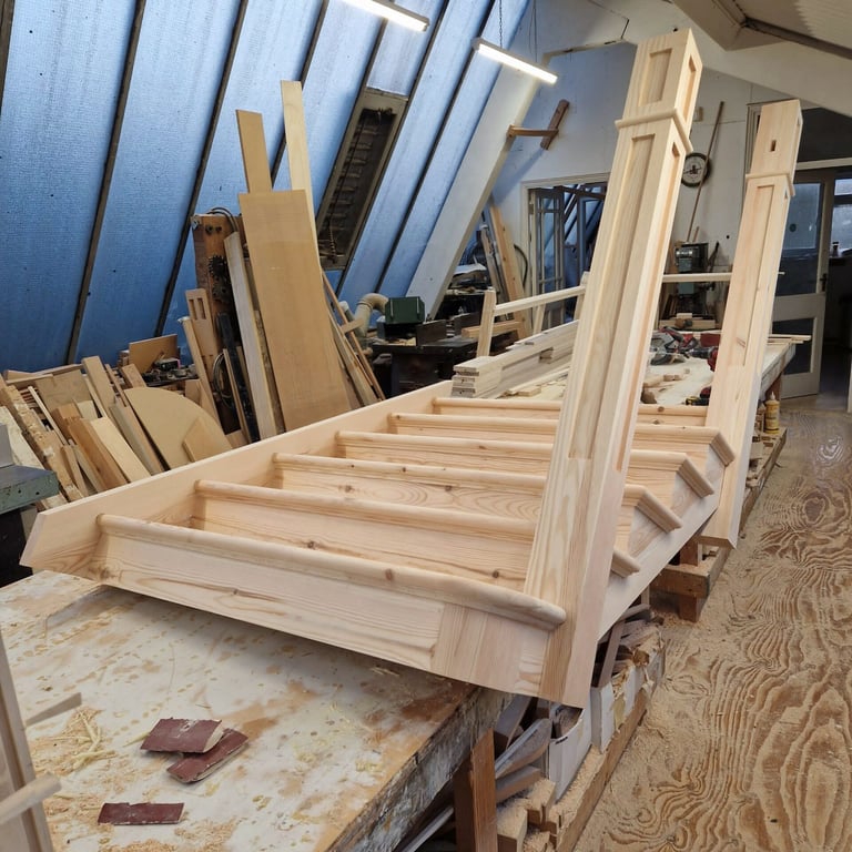 6 Tread softwood staircase
