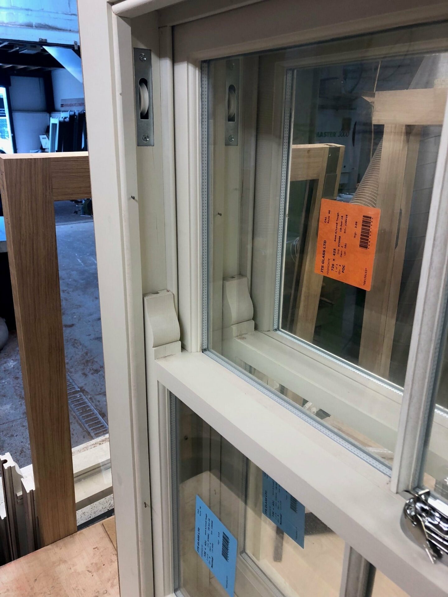 softwood sash window horn