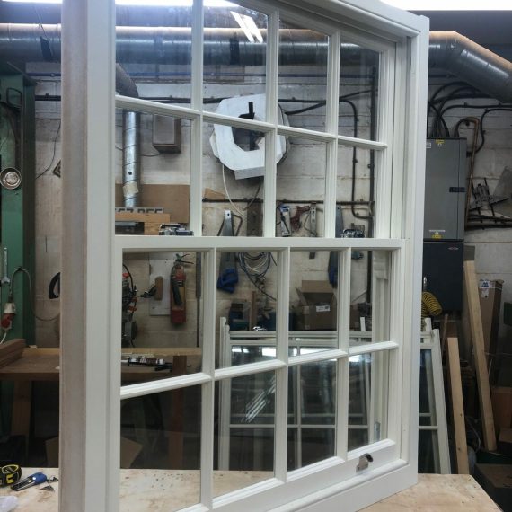 Hardwood sash windows